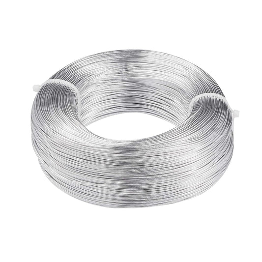 Fashewelry 656 Feet 18 Gauge Aluminum Wire Silver 1mm Bendable Metal Craft Wire for Beading Jewelry Craft Making