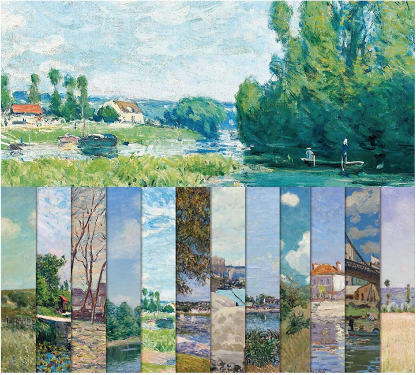 24 Sheets 12 Designs Scrapbook Paper Pad,6"×6” Single-Sided Decopodge Craft Cardstock Paper, Christmas Scrapbooking DIY Decorative Background Cardmaking Supplies.Famous Paintings