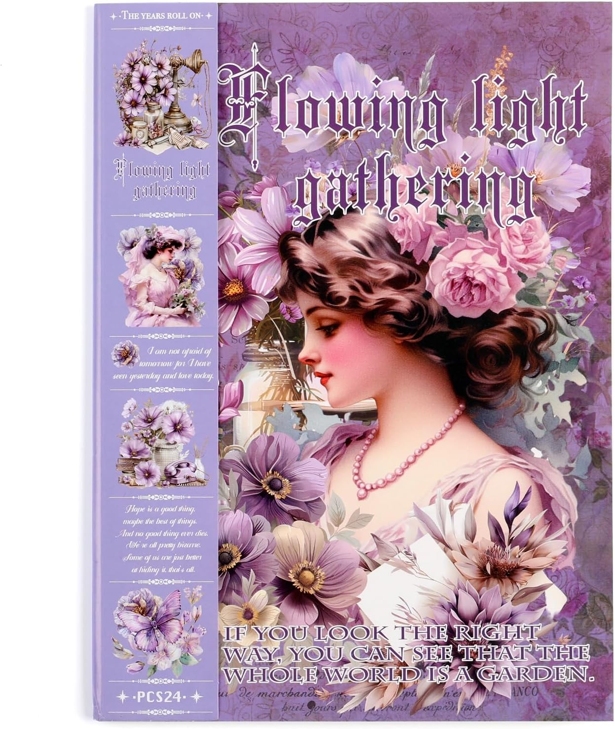 Vintage Ephemera Sticker 24 Sheets precut 300 washi Stickers Paper Girls Journal Stickers for Adults Junk Journal Sticker Book Scrapbooking Supplies