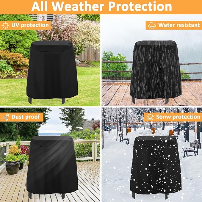 Grill Cover for Weber Lumin Electric Grill with Stand, Waterproof Cover for Weber Lumin/Compact with Stand Grill Accessories, Replacement for 7196 Cover, 600D Outdoor BBQ Cover
