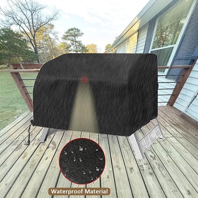 Table Top Grill Cover for Megamaster 2 Burner, Heavy Duty 600D Outdoor Waterproof Portable Tabletop Gas Grill Cover for Megamaster 2-Burner BBQ Accessories