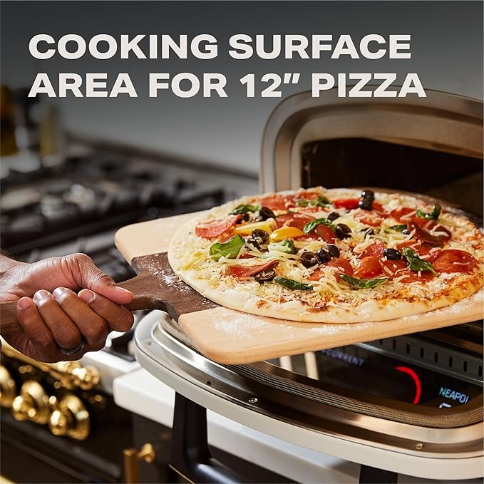 Current Model P Smart Electric Pizza Oven, 12-Inch, 850°F Max, 8 Cooking Modes, App Connectivity for Temperature Monitoring & Custom Cooking Times, Compact for Indoor & Outdoor Use, Dark Gray