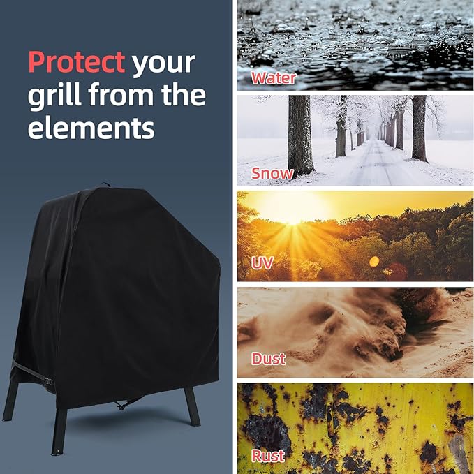 Waterproof Cover for Ninja XSKUNSTAND Outdoor Stand with One Side Table, Outdoor Grill Accessories for Ninja Woodfire Grill (Oven) OG700/800/900/OO100 Series, for Artisan Pizza Oven MO201 (Cover Only)