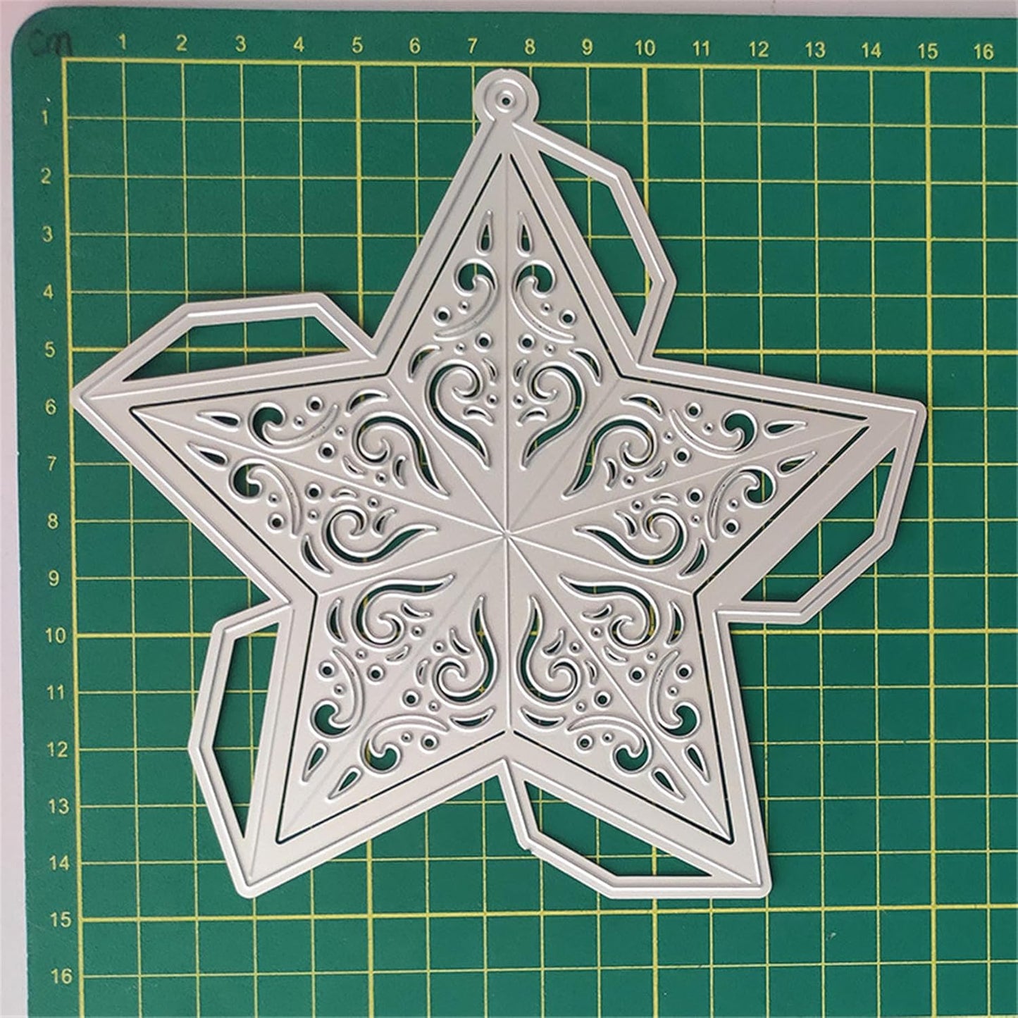 Metal Cutting Dies DIY Merry Christams Embossing Stencil Template Scrapbooking Card Making Mold Photo Album Arts Crafts Tools (Christmas Star- 14.9x14.7cm)