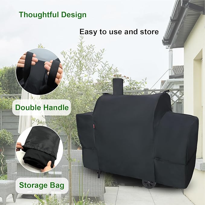 Outdoor Grill Cover Fits Royal Gourmet CC1830S/CC1830W/CC1830M/CC1830SC 30 Charcoal Grill, Waterproof 600D Heavy Duty Barrel Grill Cover, Fade Resistant & Rip-Proof BBQ Covers for Weather Protection.