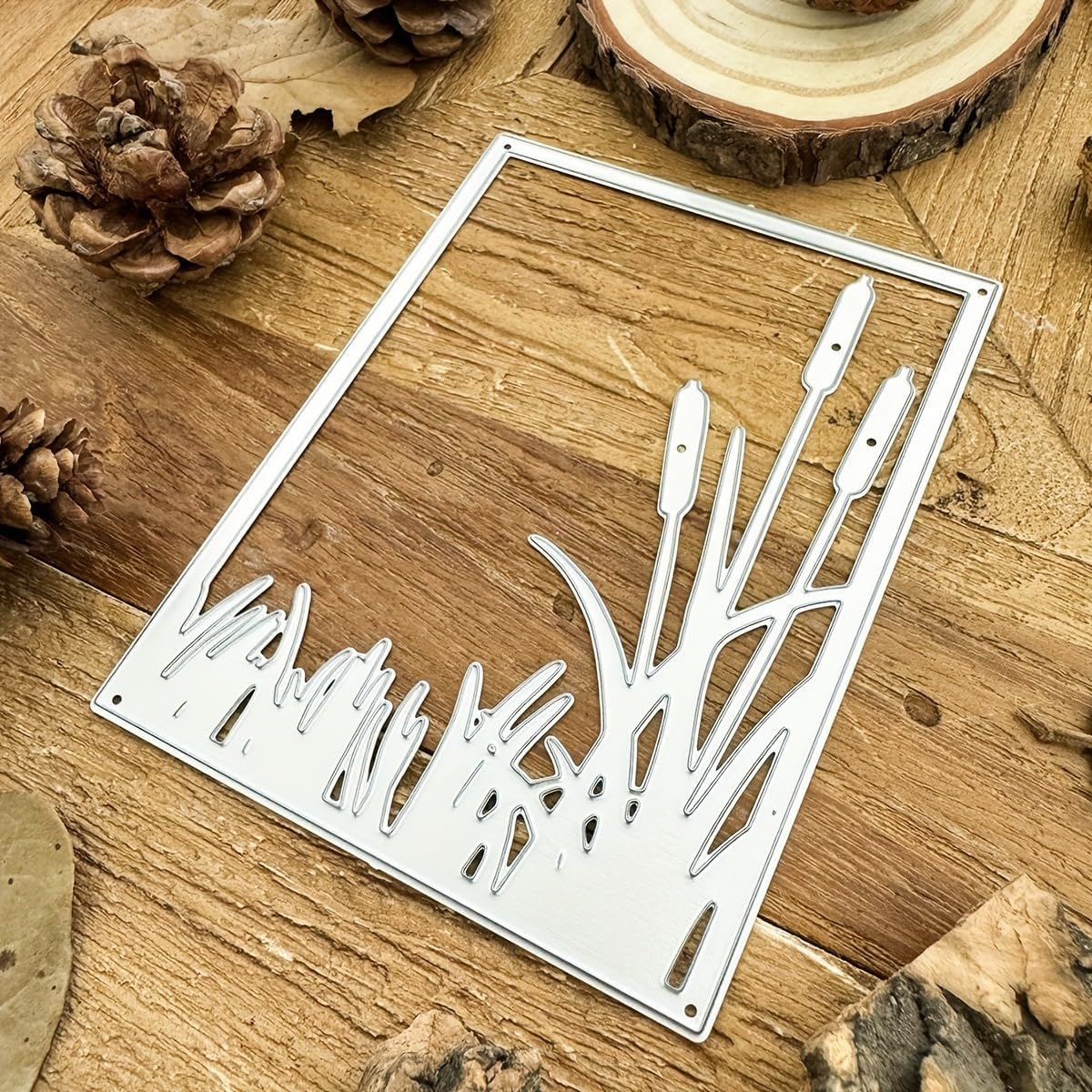 Lapoo Metal Cutting Die for Scrapbooking, 3D Backgrounds Frame New Cutting Dies DIY Album Card Making Decor Paper Craft Metal Die Cuts Party Wedding Decorations (Square Tussock 4.6 x 3.5 in)