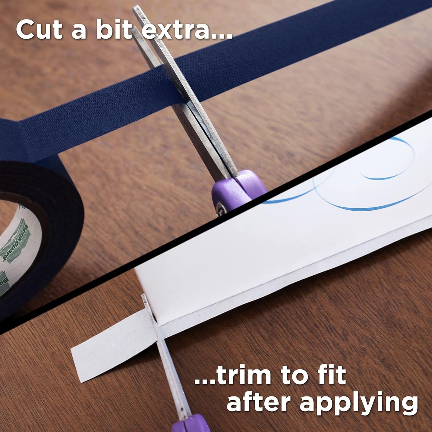 BookGuard 0.75 inch Premium Bookbinding Repair Cloth Tape, 15 Yard Roll, Navy Blue