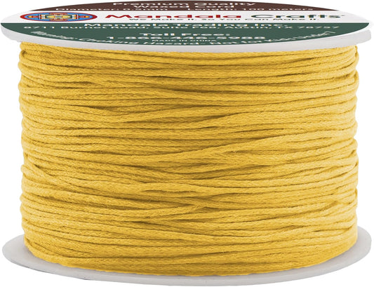 Mandala Crafts 0.5mm 109 Yards Light Gold Cotton Waxed Cord for Jewelry Making Bracelet Cord Waxed String - Beading String Thread Jewelry Cords for Necklaces String
