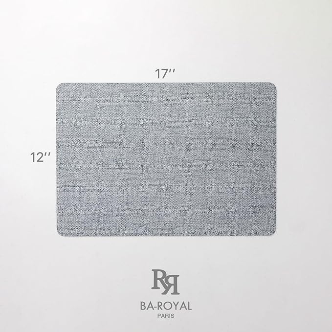 Faux Leather Placemats Set of 4 Vinyl Washable Wipeable Table Mats for Kitchen Dining Table Heat Resistant Waterproof Modern Indoor/Outdoor Placemats Non-Slip Easy Clean Place Mats (Stargaze)