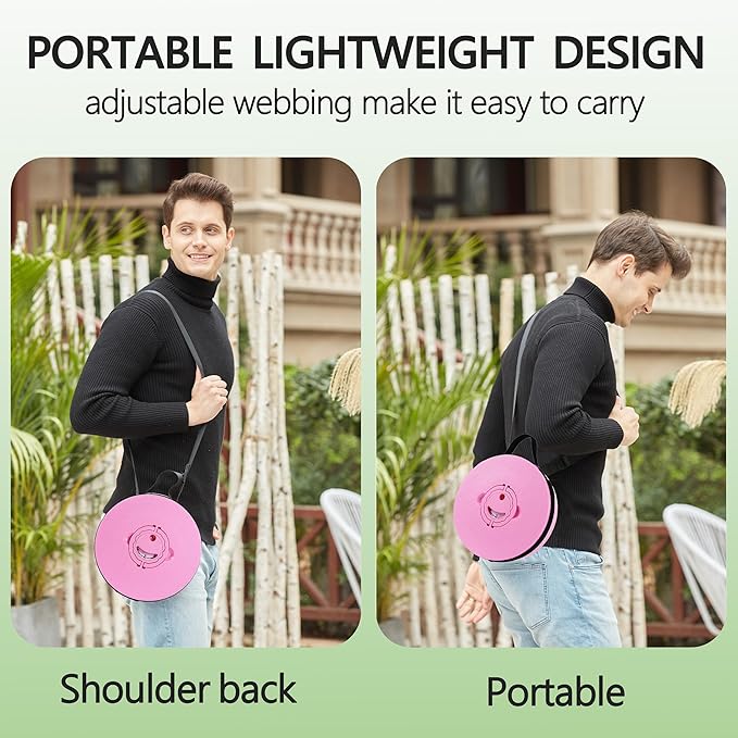 ALEVMOOM Upgraded XXL Collapsilbe Stool with Cushion,More Sturdy and Height 19.7“,D11.8”,Portable and Lightweight Adjustable Telescoping Stool for Camping Hiking BBQ Max Loading 1000Ibs