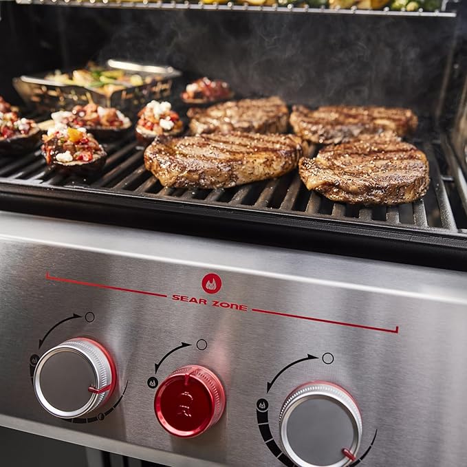 Weber Genesis E-415 Liquid Propane Gas Grill for Outdoor Grilling, 4 Burners, Black