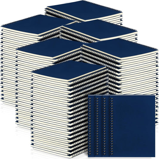 Yahenda 108 Pcs Spiral Notebook Bulk A5 Journal Lined 8.3'' x 5.5'' Writing Composition Paper Small Notepad Subject Notebook for Students Office Business Back to School Supplies (Deep Blue)