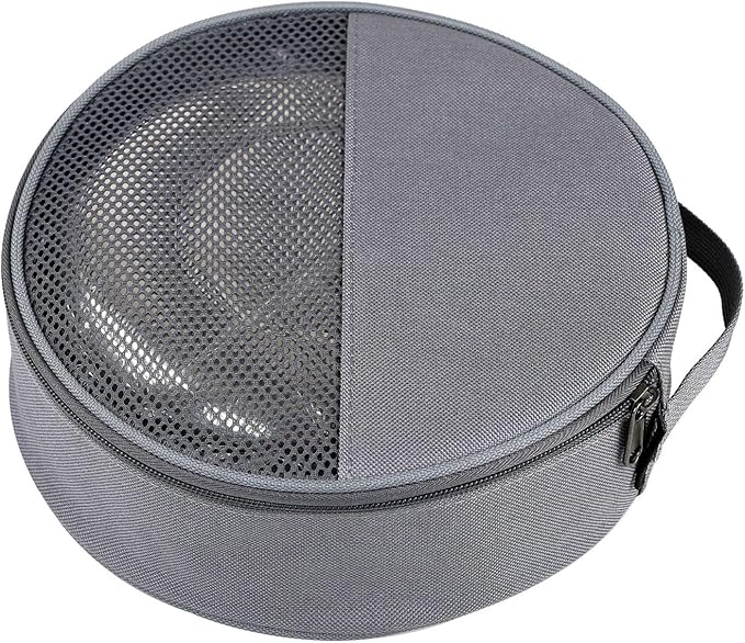 Round Plate Carriers Bag with Zippers and Handle for Outdoor Camping Tableware Storage Dish Organizers Picnics Plate Bag