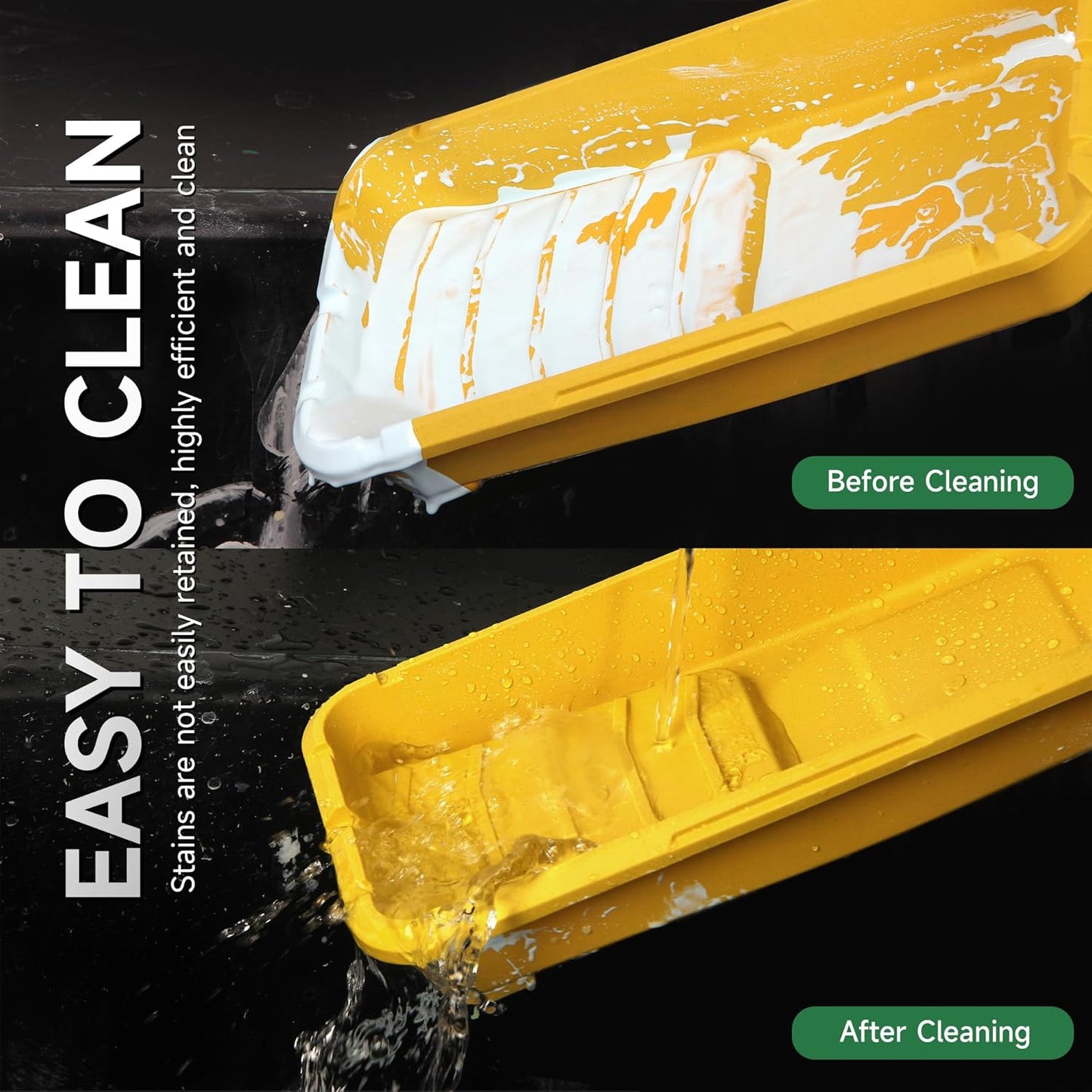 Voomey Paint Roller Tray,4 inch Plastic Paint Tray,5pcs,Easy to Clean Paint Pans Trays for Wall Painting, DIY Projects, and Home Renovation