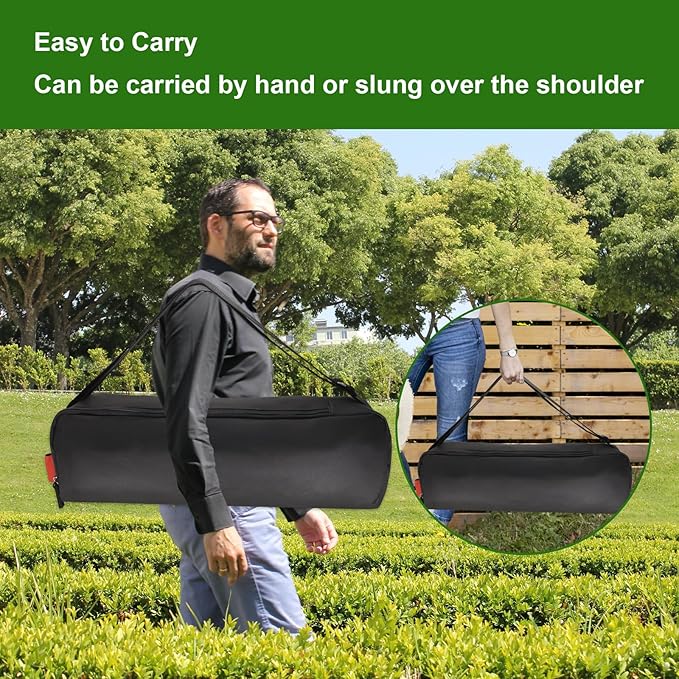 Grill Tool Organizer, BBQ Tool Storage Bag - 20" Heavy-Duty Storage Bag Waterproof 600D Oxford, Folding Design Gift for Camping, Tailgates, Outdoor BBQ Parties (20" Lx6 Wx5 H)