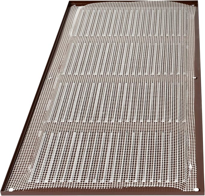 Repa Market Air Vent Cover 16x4 Inch (Outer Dimensions) Brown Galvanized Steel Louvered Grill Cover with Mesh Screen/Wall or Ceiling Vent/HVAC Register for Indoor and Outdoor Ventilation