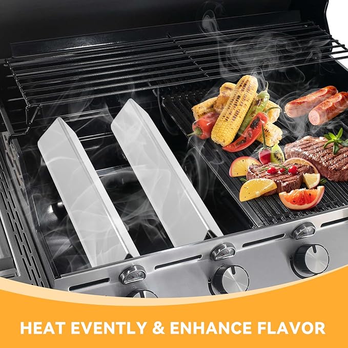 15.3 inch Flavorizer Bars for Weber Spirit Grill Parts Spirit I & Spirit II E310 E320 E330 S310 S320 S330 Gas Grills with Front Control Knob, 5 PCS 7636 Stainless Steel Flavor Bars