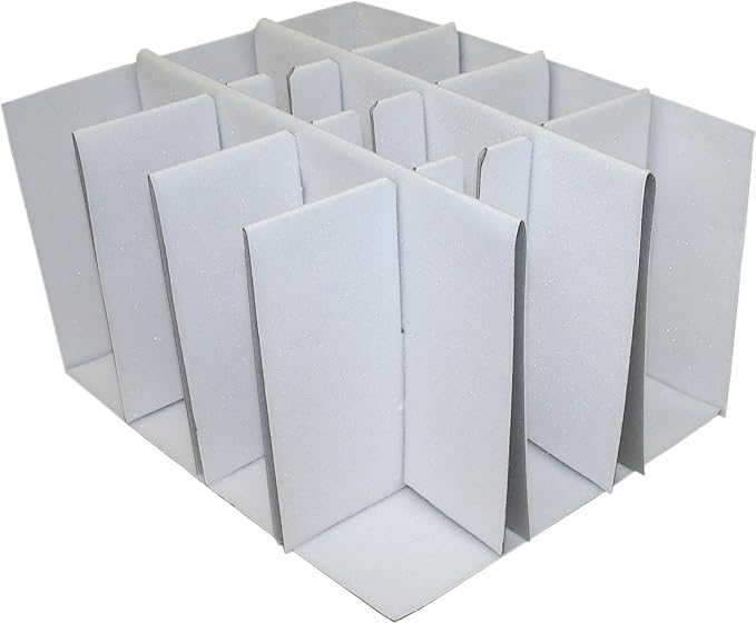 LAMINET Quilted Stemware Storage Case - Holds Up to 12 Stemware/Tall Glasses - RED