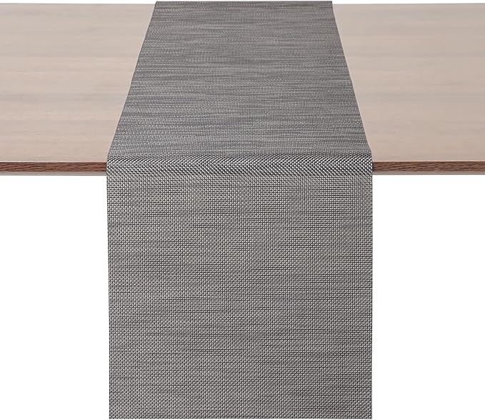 Myir JUN Table Runner, Vinyl Table Runner Indoor 55 Inch Long Arbitrarily Cropped Runner for Table Non-Slip Heatproof for Home Party (Dark Brown, 12 x 55 inch)