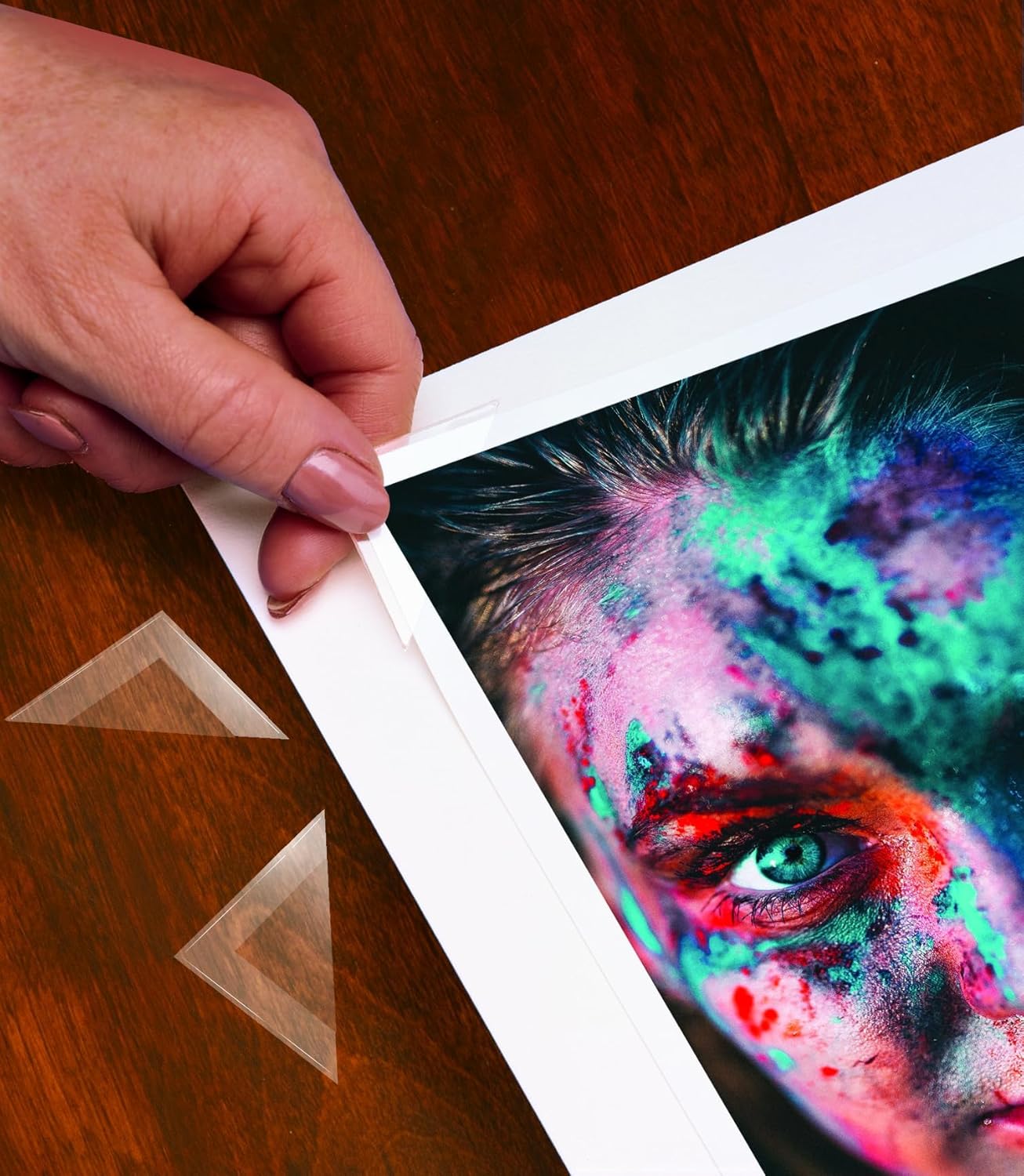 Lineco, Self-Adhesive Polypropylene Mounting Photo Corners, 1.25" Full View, Pressure Sensitive, Non-Yellowing Acrylic Adhesive (Pack of 48) 2 Packs