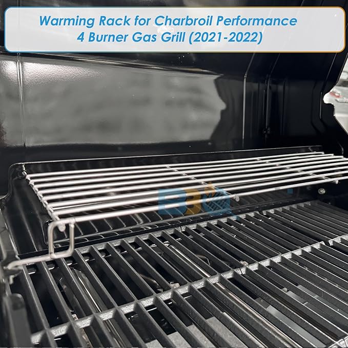 Warming Rack Grill Parts for Charbroil Performance 4 Burner 463352521 463354021 463365021 463365522, G428-0002-W1 Grill Swing Away Grid for Charbroil Grill Replacement Parts