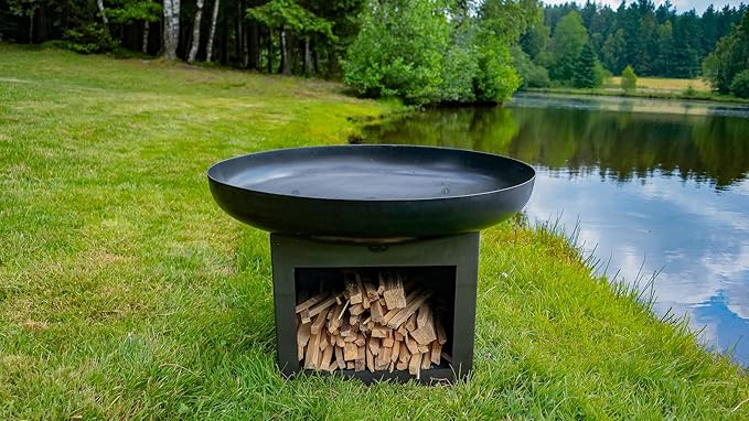 Fire Pit Bighorn 23" Outdoor Fire Bowl, Steel Firepit for Patio, Backyard & Garden (23" Bighorn)