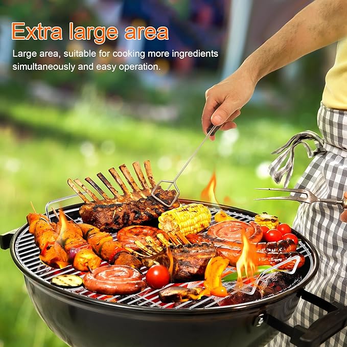 Coolbird 2nd Generation 21.5" Replacement Cooking Grate, Fits 22 inch Weber Charcoal Grills, Kettle and Kettle Premium, Master-Touch, Bar-B-Kettle, Performer【Smaller Gap】