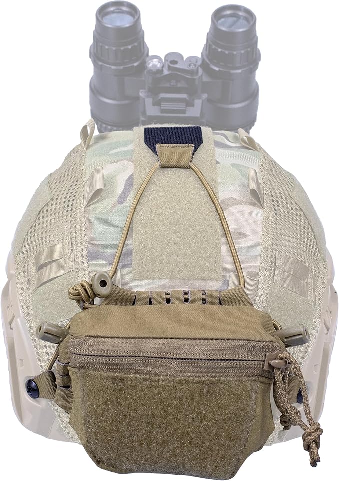 Tactical NVG Battery Pouch Helmet Mounted, Counter Weight Pouch GP Balance Retention for Fast MK1 PJ Airsoft Helmet