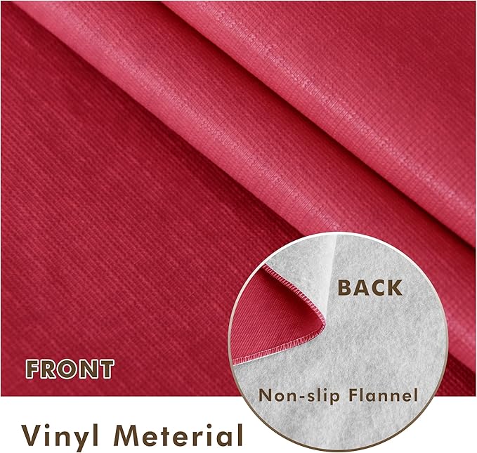 Nasitos 2 Pack Square Table Cloth 54x54 Inch-Vinyl Red Plastic Table Cloth for Parties, Stain Resistant Washable Table Cover for Dining, Buffet, Events, Weddings and Restaurants