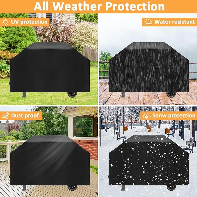 Grill Cover for Charbroil 3-4 Burner Performance Gas Grills, Waterproof Full-Length Cover for Charbroil Performance Grill Cover, 62 Inch BBQ Outdoor Cover for 3-4 Burner Gas Grills