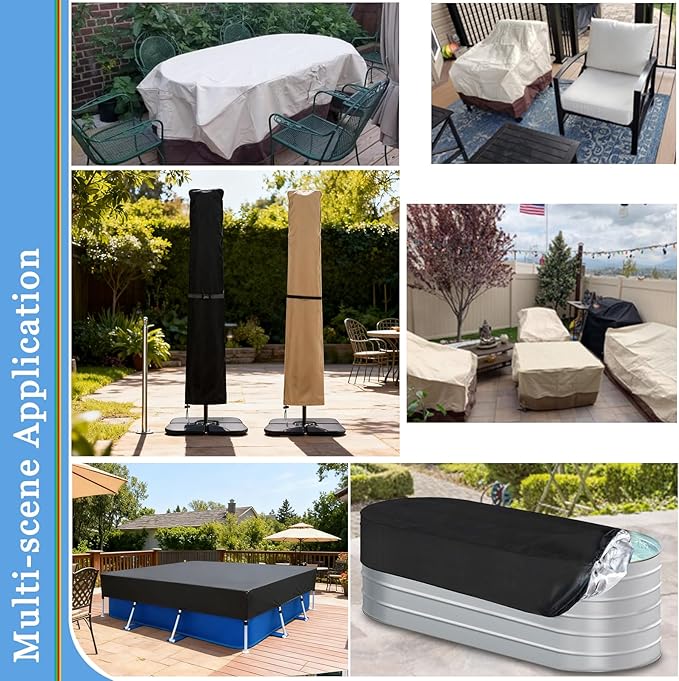 Custom Outdoor Waterproof Covers, Customized Furniture Protector Heavy-Duty Waterproof Cover for Table Chair Set and Garden Sofa