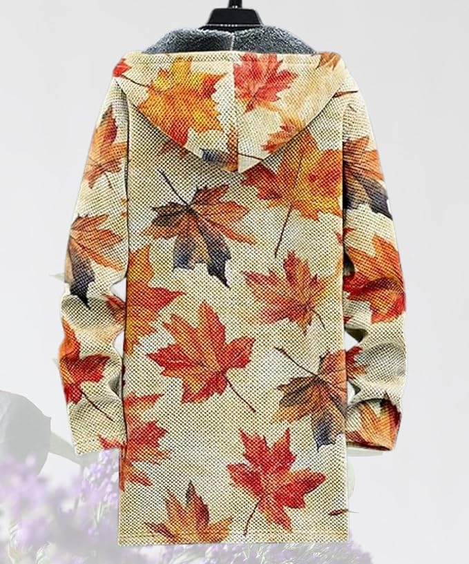 Men's Hooded Sweater Coat Knit Fleece Lined Long Cardigan Jacket with Zip Front Pocket Vintage Casual Zip Up