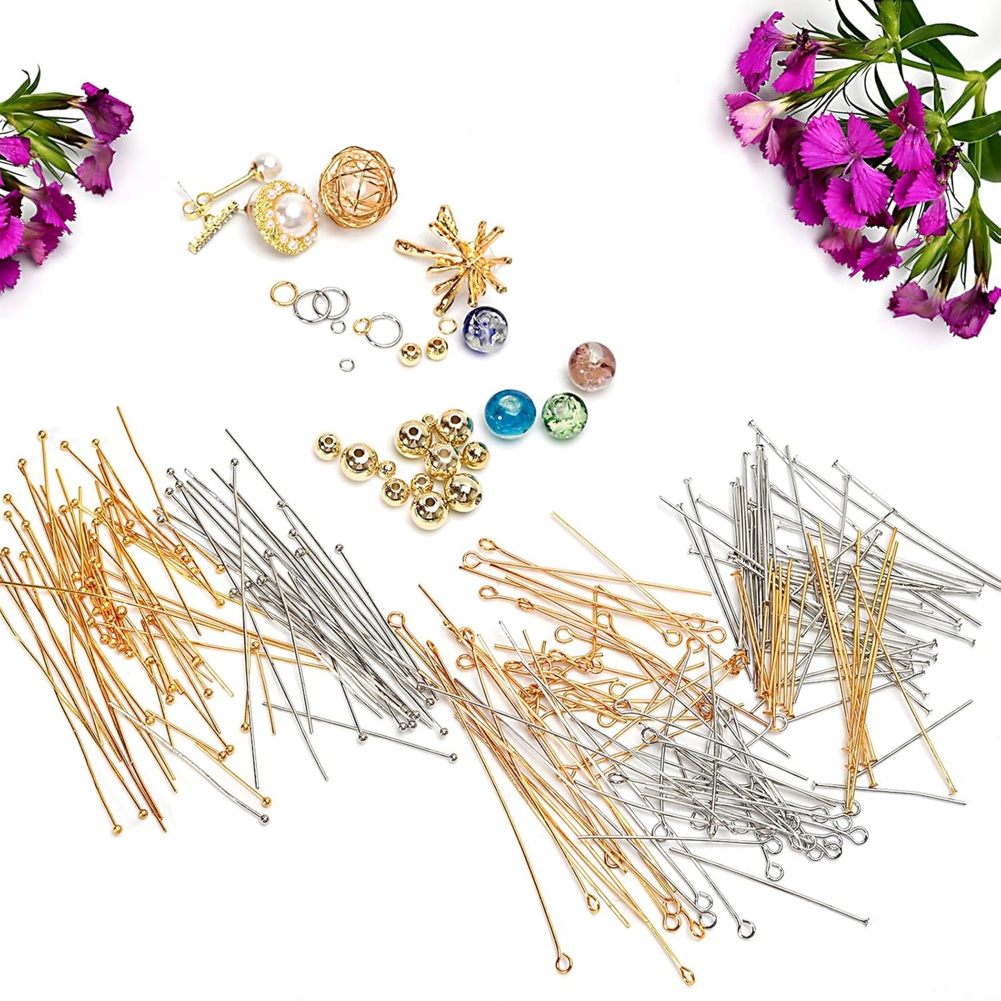 100pcs 18K Gold Filled Eye Pins Non Tarnish Craft Earring Bracelet Jewelry Making Accessories Supplies (70mm (2.75in), Gold-Eye Pin)