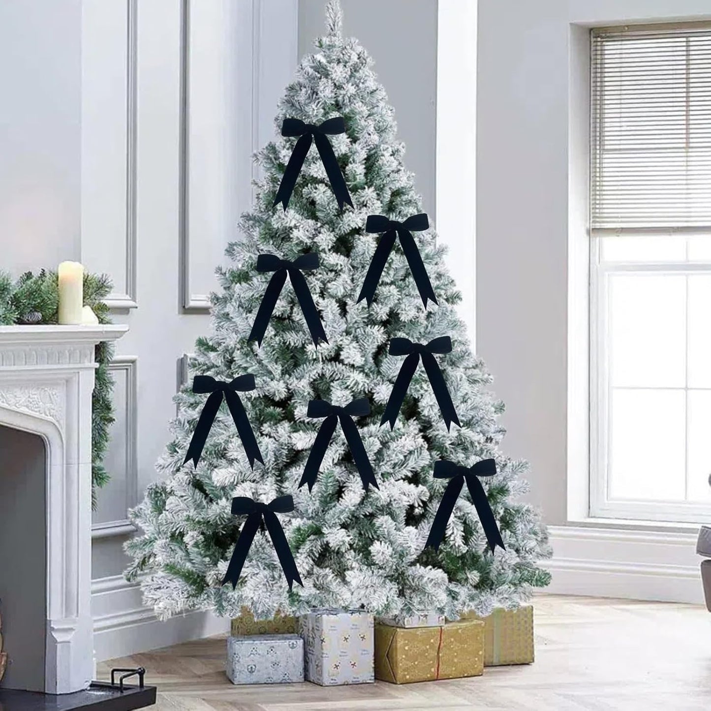 15 Yards Velvet Ribbon 1 Inch Single Face Black Velvet Ribbon Spool Prefect for Wedding, Ribbons for Gift Wrapping, Vintage Christmas Decor Tree Ornaments Wreath Hair Bows, Ribbons for Crafts