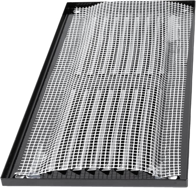 Repa Market 8x4 Inch Air Vent Cover/Black Galvanized Steel Louvered Grill Cover with Mesh Screen/Wall or Ceiling Vent/Durable Flush Mount HVAC Register for Indoor and Outdoor Ventilation