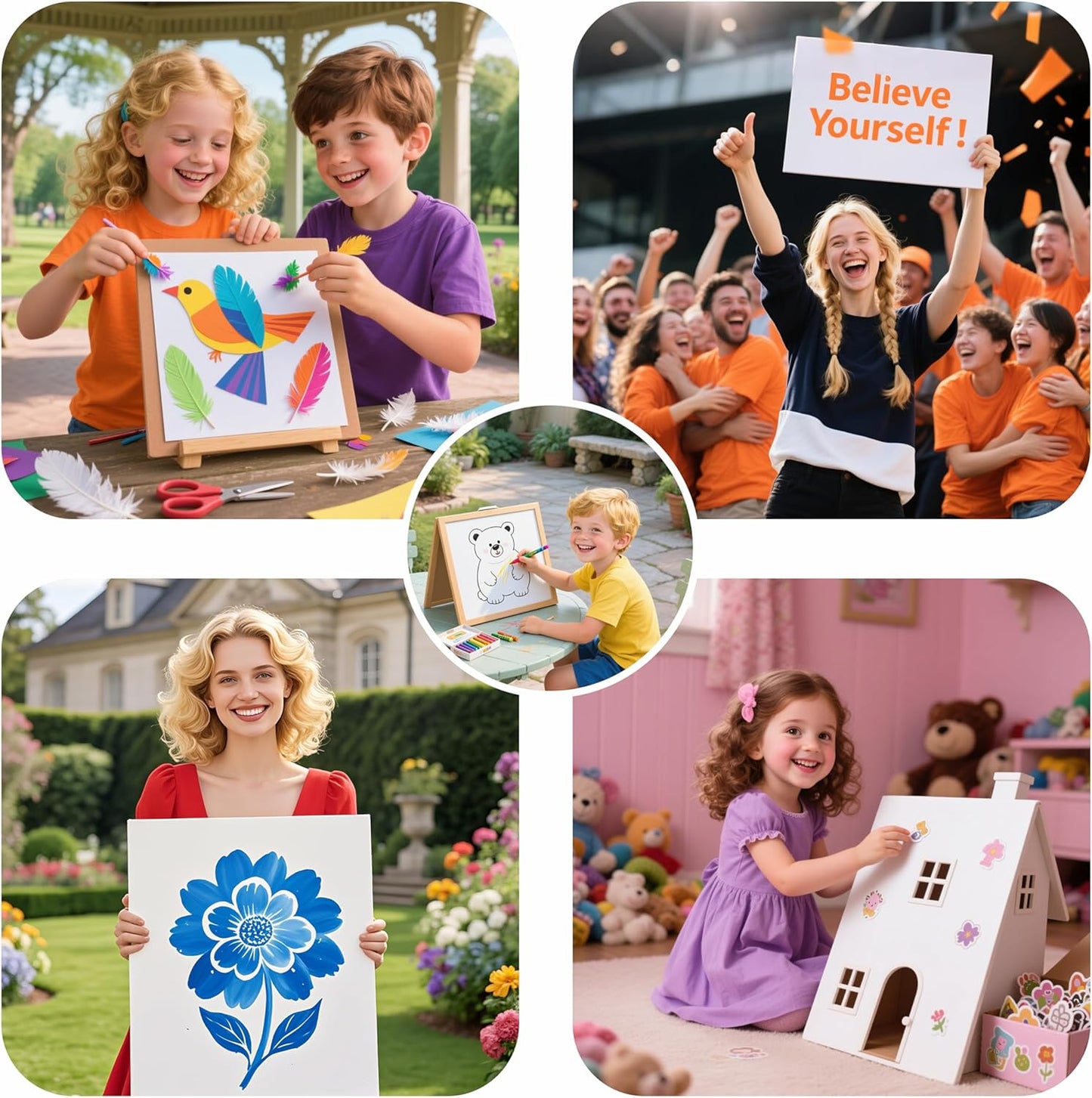 Foam Board 11 x 14 in, ZXUNLIEH 12 Pack White Poster Board, 3/16 in Thick Craft Foam Core Board, Puzzle Board, Double Sided, Foam Sheets for Picture, Project, Presentation, Artwork, Signage and Crafts