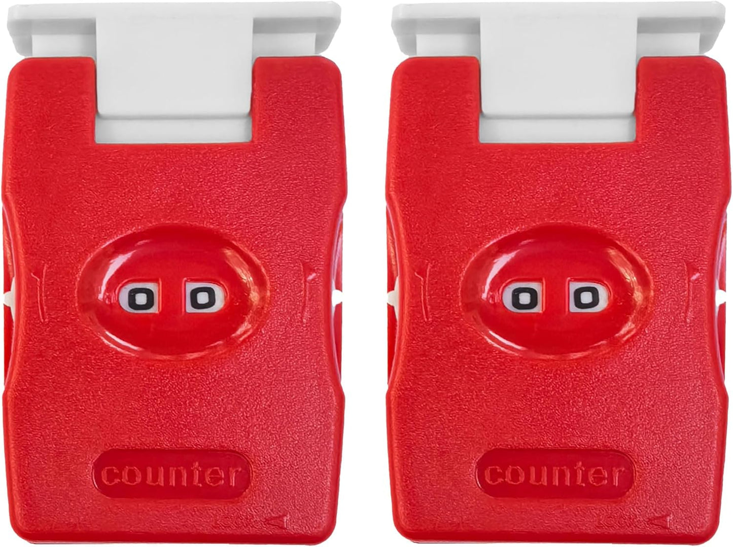 2 Pieces Knitting Counter, Needle Marking Tool, Plastic Knit Counter, Knitting Stitch Counter, Red