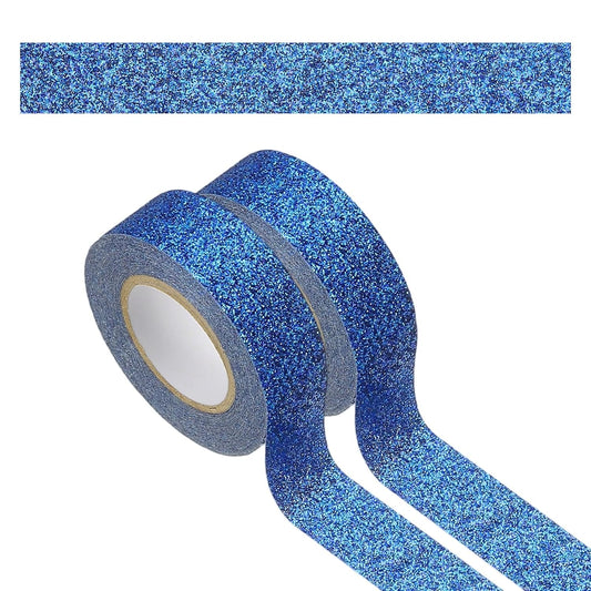 PATIKIL 2 Roll Glitter Paper Washi Tape, Washi Decorative Tape for Crafts, Navy