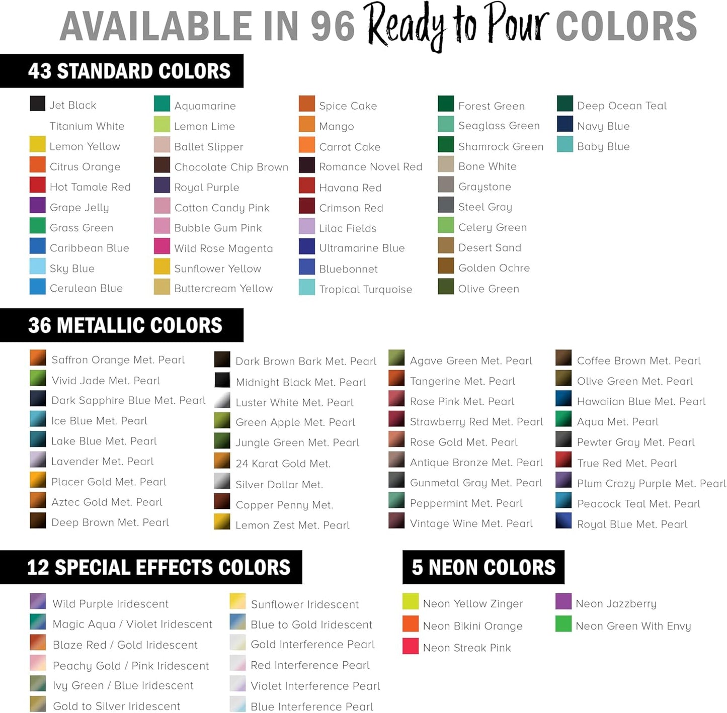 Pouring Masters Blue Interference Pearl Special Effects Acrylic Pouring Paint - Premium 64-Ounce Pre-Mixed Fluid Acrylic Paint - Fluid Art Supplies for Canvas, Wood, Paper, Tile & Rocks