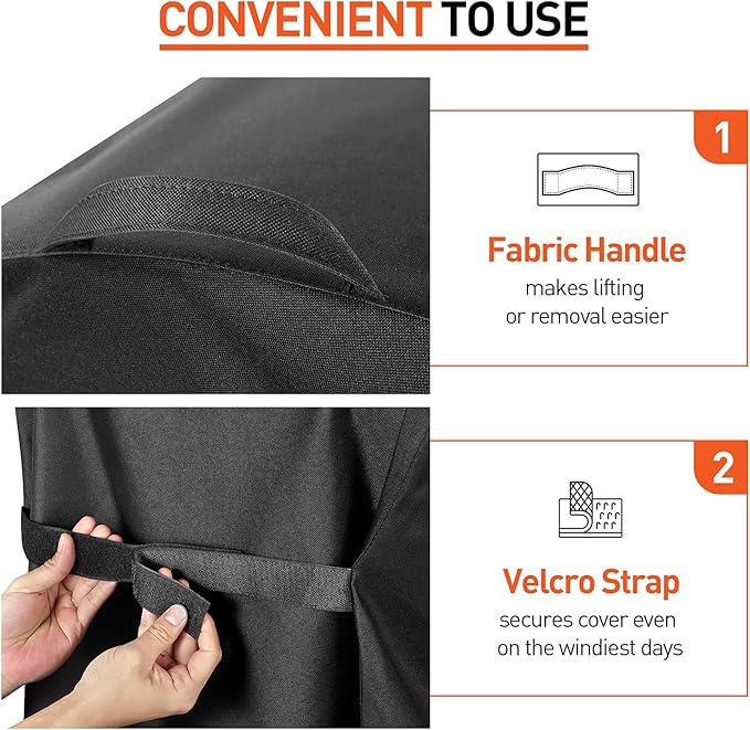 Arcedo Outdoor Grill Cover 32 Inch, Heavy Duty Waterproof 2 Burner Gas BBQ Small Grill Covers Compatible with Char Broil Weber Brinkmann Holland, Black