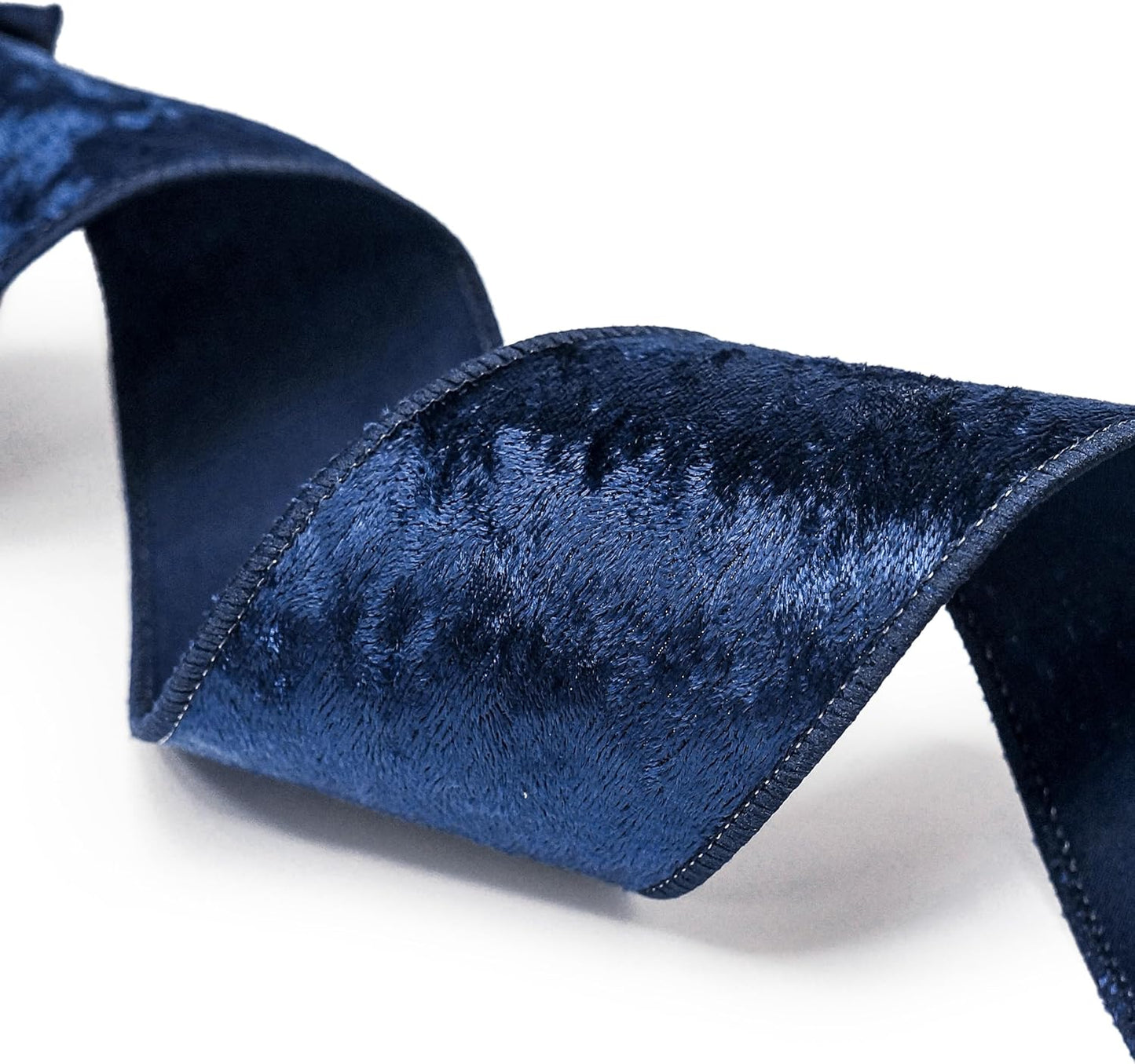 Navy Velvet Ribbon 2.5 Inch x 10 Yards for Christmas Tree Topper Home Decoration Wreath Gift Wrapping DIY Craft