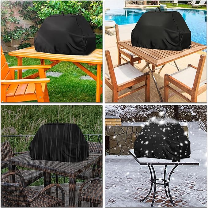 Grill Cover Fit for Charbroil Bistro Pro Tabletop Electric Grill, Dust-Proof Protable Covers for Outdoor Electric BBQ Grills - 21.2" D x 18.5" W x 18.6" H