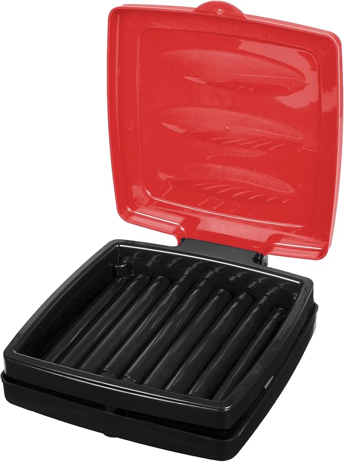 Portable Trash Bag Holder – Collapsible 13-Gallon Garbage Bin for Indoor/Outdoor Use, Camping, Recycling, and Parties – Durable Plastic Trash Can by Wakeman Outdoors (Red)
