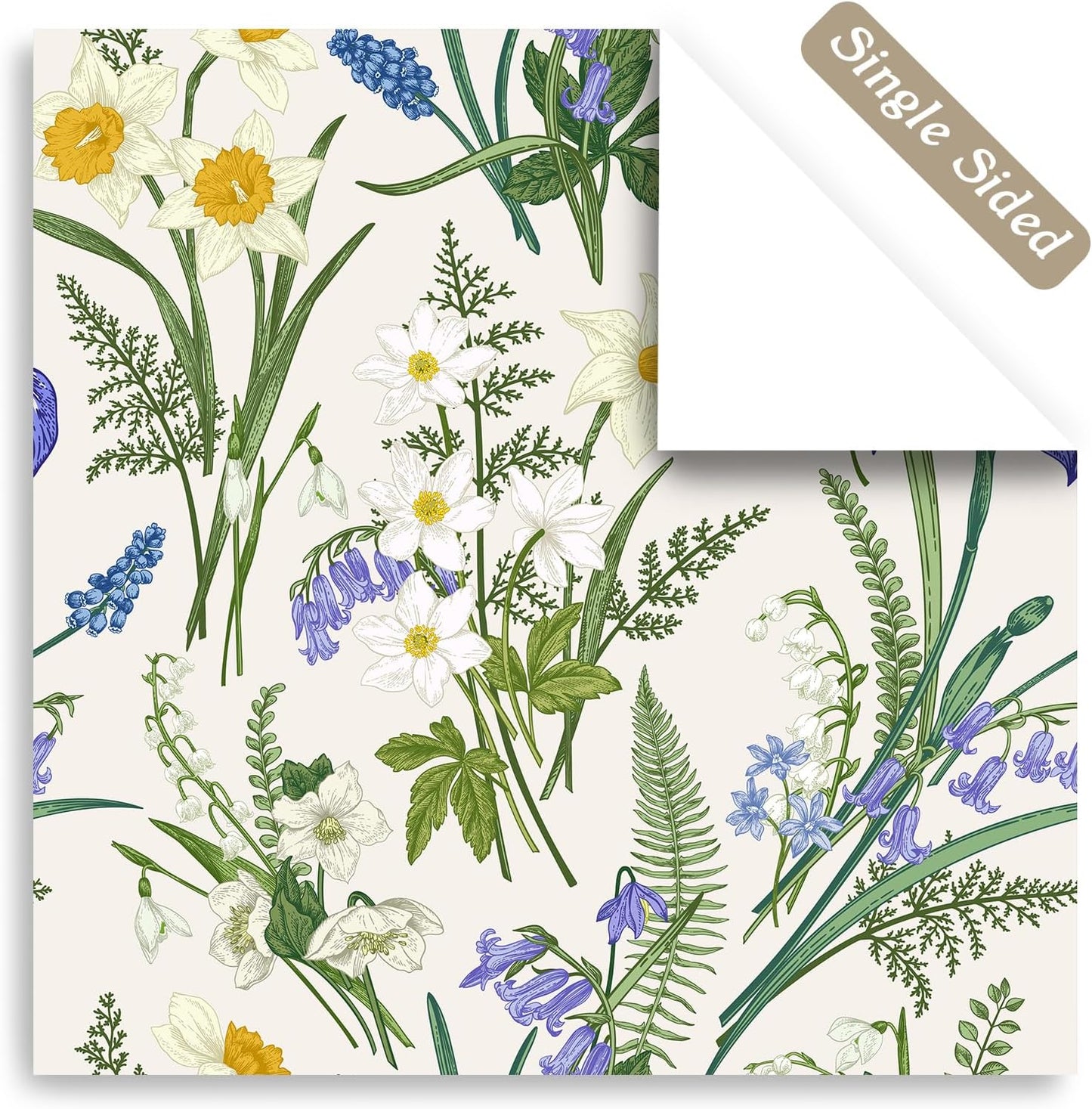 48 Sheets 24 Designs Scrapbook Paper Pad, 6"×6" Single-Sided Decopodge Craft Cardstock Paper,Scrapbooking DIY Decorative Background Cardmaking Supplies.Datura&Flowers