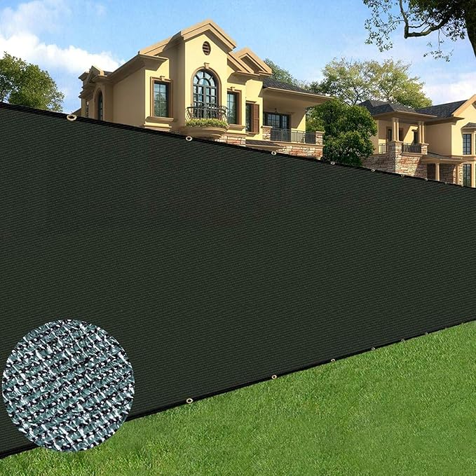 Sunnyglade 6 feet x 100 feet Privacy Screen Fence Heavy Duty Fencing Mesh Shade Net Cover for Wall Garden Yard Backyard (Green, 6 ft X 100 ft)
