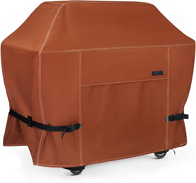 NettyPro Grill Cover Heavy Duty Waterproof 48 inch, Outdoor 2-3 Burners Gas BBQ Cover for Outside Weber, Char-Broil, Brinkmann, Nexgrill Barbecue, Brown