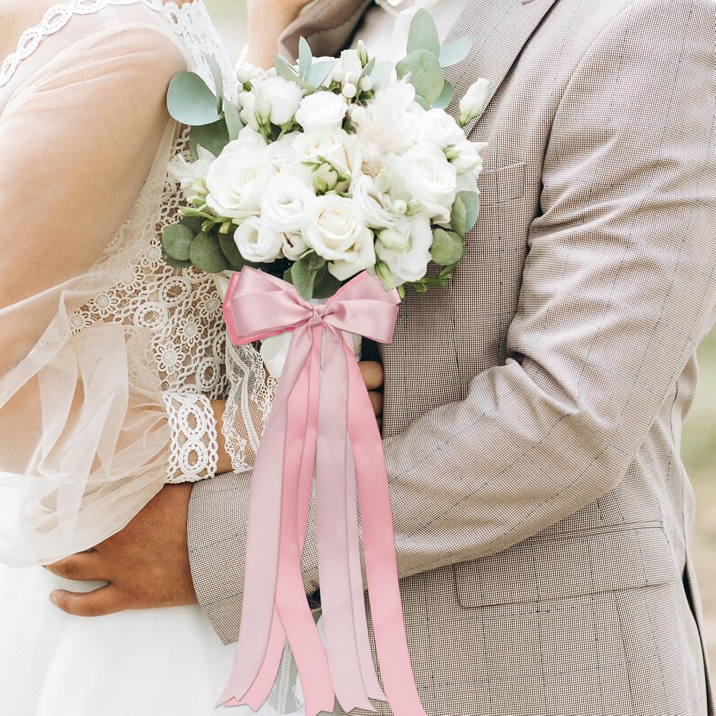 1-1/2 Inch Pink Satin Ribbons for Crafts, 6 Rolls Single-Faced Pink Assorted Ribbons for Gift Wrapping Flower Bouquet Wedding Invitations Bridal Shower Hair Bows Garland Party Decor