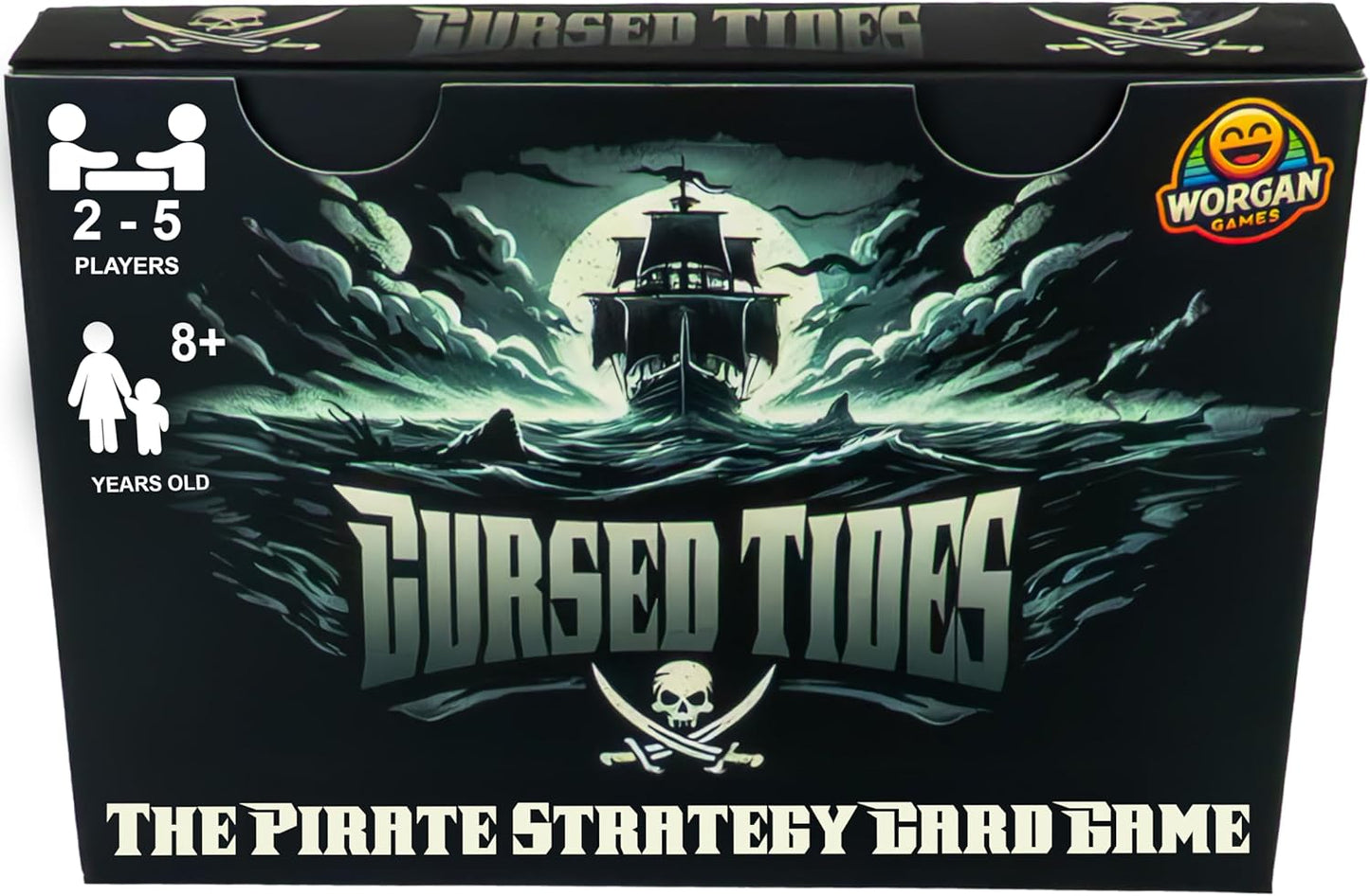 Cursed Tides - Strategy Card Game | Fun for Kids, Teens & Adults | 2-5 Players | Ages 8+ | Quick 15-Minute Gameplay