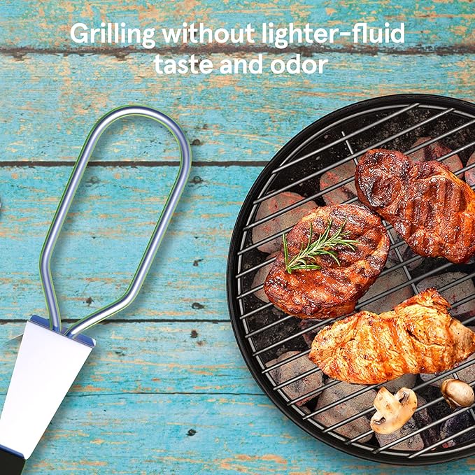 600W Electric Charcoal Starter Fire Lighter with Power Indicator Light for BBQ Grill Smoker Fireplace, Firepit, Stove - Quickly Ignite Coals Briquettes - 29 Inch Power Cord