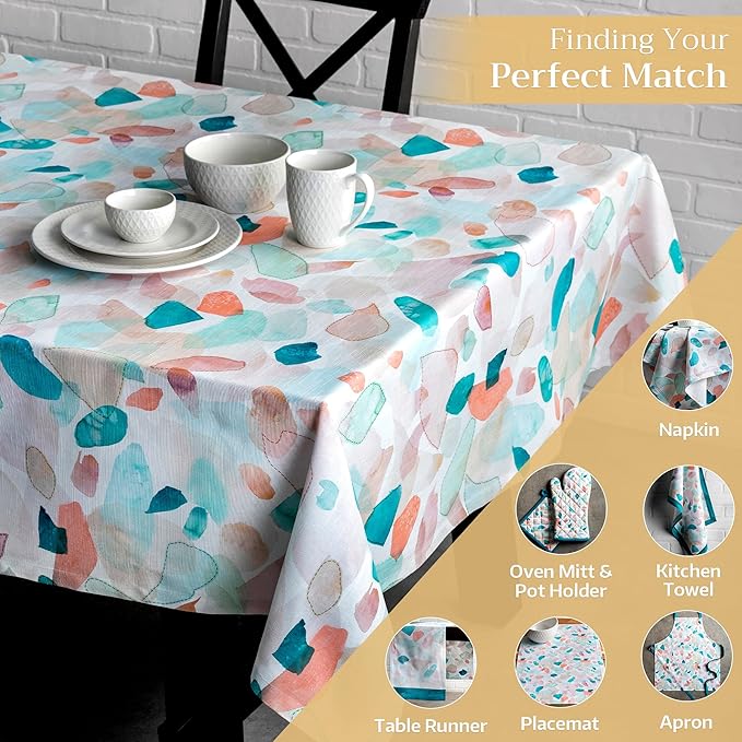 Maison d' Hermine Table Cloth Rectangle Table 100% Cotton 60 x 90 Inches Tablecloth Reusable Decorative for Dining Room, Farmhouse, Home, Party, Festive & Wedding Spring Summer - Summer Picnic